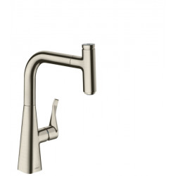 Hansgrohe Mitigeur cuisine 240 Metris Select M71 bec extractible Stainless Steel Kobleo