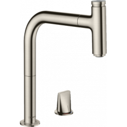 Hansgrohe Mitigeur cuisine 200 Metris Select M71 douchette extractible inox Kobleo