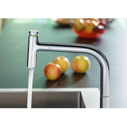 Hansgrohe Mitigeur cuisine 200 Metris Select M71 douchette extractible inox Kobleo