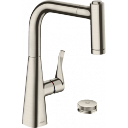 Hansgrohe Mitigeur cuisine 220 Metris Select M71 douchette extractible inox Kobleo