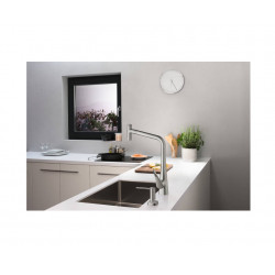 Hansgrohe Mitigeur cuisine 320 Metris Select M71 douchette extractible 2 jets sB Kobleo