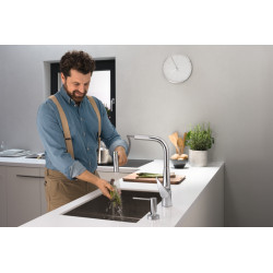 Hansgrohe Mitigeur cuisine 300 Talis Select M51 douchette extractible Stainless  Kobleo