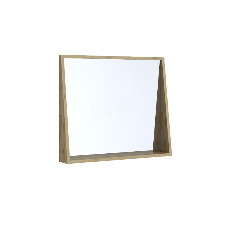 Allibert Miroir cadre avec étagère 80 cm en bois ESTRADA Kobleo