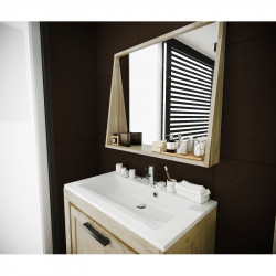 Allibert Miroir cadre avec étagère 80 cm CHELSEA Kobleo