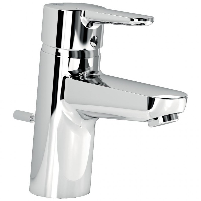 Ideal standard Mitigeur lavabo monotrou CONNECT bec fixe chromé tirette bonde polypro Kobleo