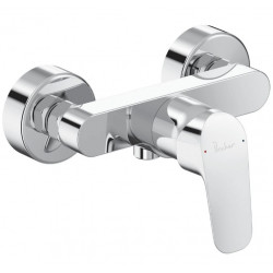 Porcher Mitigeur douche Okyris mural chromé laiton Cartouche 38 mm Kobleo