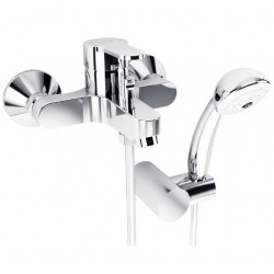 Porcher Mitigeur de bain-douche Olyos avec raccord mural avec ensemble douche  Kobleo