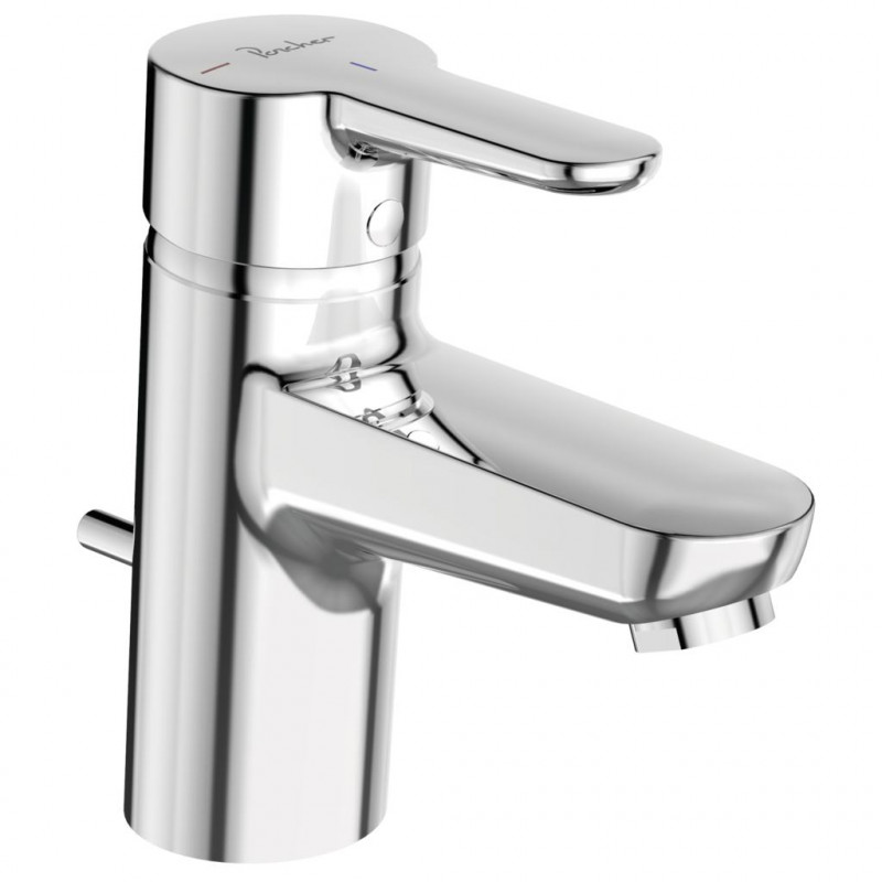 Ideal standard Mitigeur lavabo monotrou C3 tirette etVidage bonde métal H 151mm chrom Kobleo