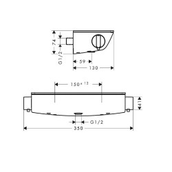 Hansgrohe Mitigeur thermostatique douche Ecostat Select Kobleo
