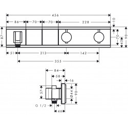 Hansgrohe Module thermostatique RainSelect encastré avec 2 fonctions noir/chromé Hansgrohe Kobleo