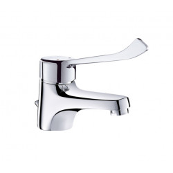 Delabie Mitigeur mécanique de lavabo H.45 avec tirette et vidage Laiton chromé Delabie Kobleo