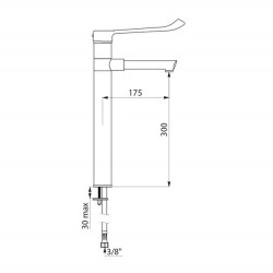 Delabie Mitigeur mécanique d'évier à bec déclipsable BIOCLIP H300 mm 1 bec jet Kobleo Delabie Mitigeur mécanique d'évier à bec déclipsable BIOCLIP H300 mm 1 bec jet Kobleo