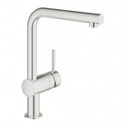Grohe Mitigeur évier Minta bec en L avec mousseur extractible SuperSteel 321 Grohe Kobleo