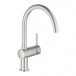 Grohe Mitigeur évier Minta bec en C SuperSteel 32917DC0 Grohe Kobleo