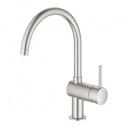 Grohe Mitigeur évier Minta bec en C SuperSteel 32917DC0 Grohe Kobleo