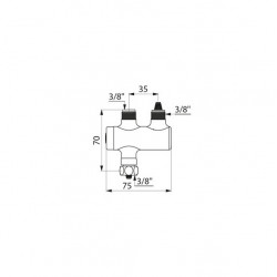 Delabie Mitigeur thermostatique PREMIX NANO M3/8 Corps en laiton poli chromé Delabie Kobleo