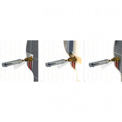 Delabie Mitigeur temporisé ~7 sec monocommande de lavabo mural M1/2 TEMPOMIX  Kobleo