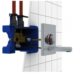 Delabie Mitigeur temporisé de lavabo TEMPOMIX 3 encastré F1/2 Temporisation Delabie Kobleo