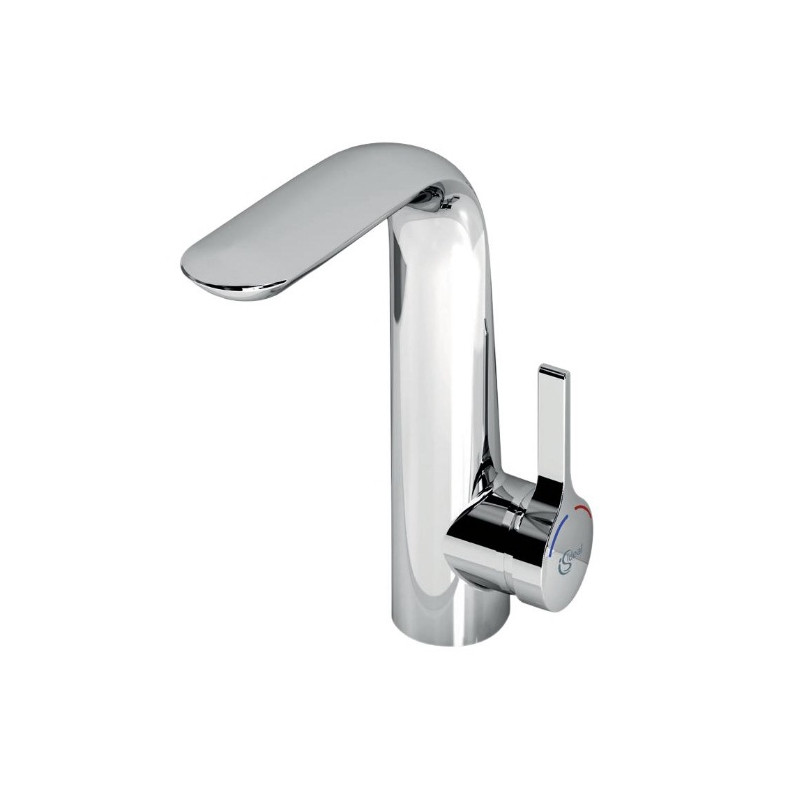 Ideal standard Mitigeur lavabo monotrou bec haut chromé 163mm sans tirette ni vidage Kobleo