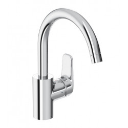 Porcher Mitigeur évier OKYRIS bec tube haut orientable C3 chromé Porcher Kobleo