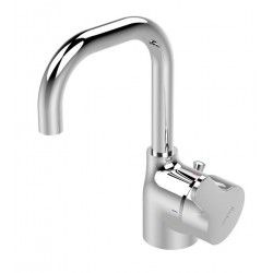 Porcher Mitigeur lavabo monotrou Olyos bec col cygne orientable tirette bonde  Kobleo