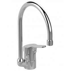 Porcher Mitigeur évier monotrou Olyos chromé bec col de cygne orientable Kobleo