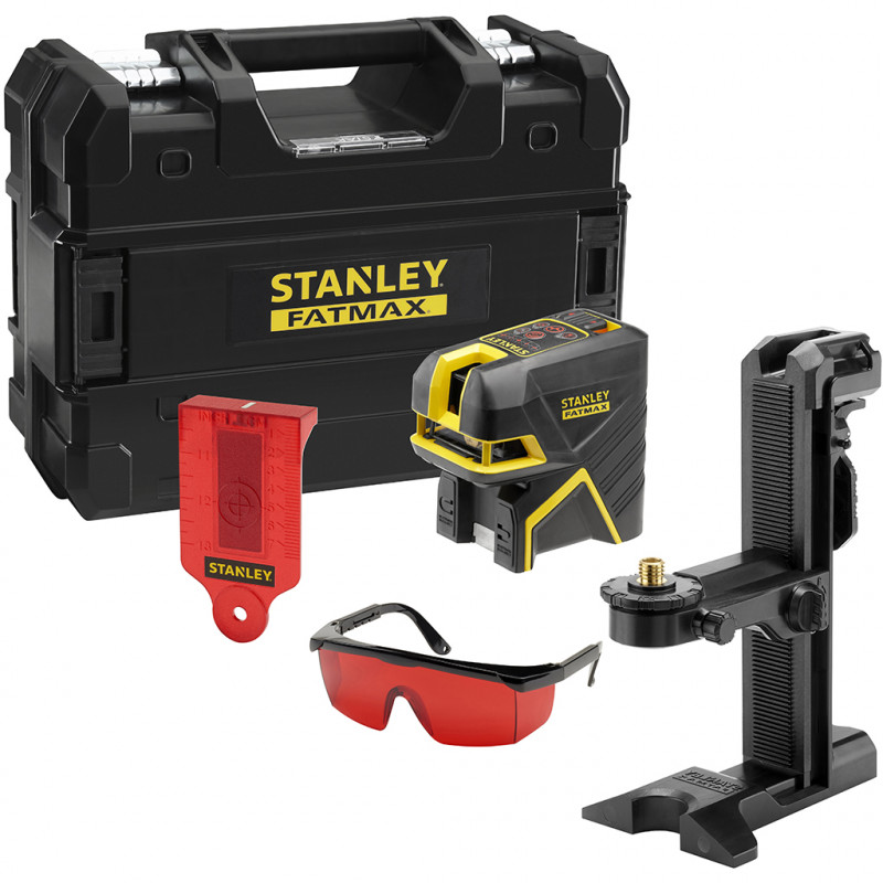 Stanley Niveau laser multiligne Rouge portée 15 m avec accessoires SCR-P5 ROUG Kobleo