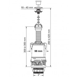 Dubourgel Mécanisme WC à tirette simple MPMP Sigma 402088 Dubourgel Kobleo