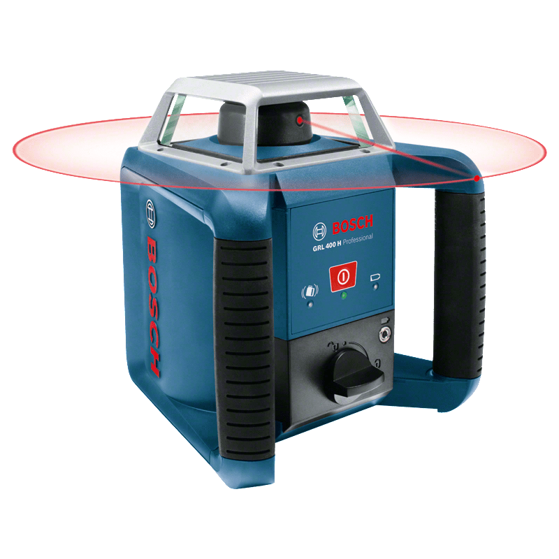 Bosch Professional Niveau laser rotatif couleur rouge portée 400 m coffret GRL 400 H Prof Kobleo