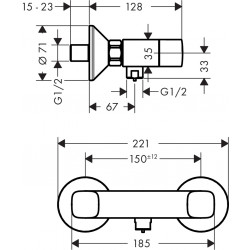 Hansgrohe Mélangeur douche Logis finition chromé Hansgrohe Kobleo Hansgrohe Mélangeur douche Logis finition chromé Hansgrohe Kobleo