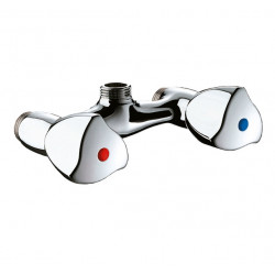 Delabie Mélangeur de douche mural laiton chromé M1/2entraxe 100 mm Kobleo