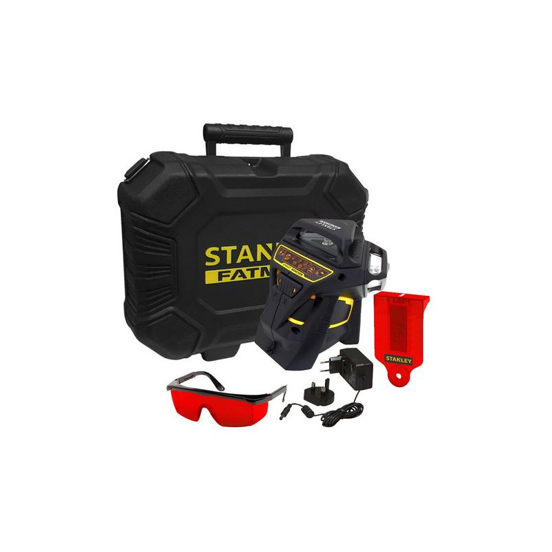 Stanley Niveau laser multi Ligne Noir/Rouge avec coffret et accessoires Kobleo