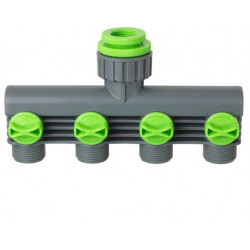 Ribiland Nez de robinet 4 circuits F 1/2 3/4 1- PRA/RB.1207 Ribiland Kobleo