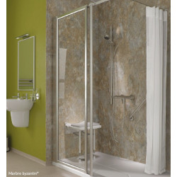 Akw Panneau mural marbre bysantin 2420x600mm verti-lock anti-bactérien Kobleo