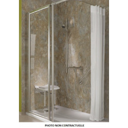 Akw Panneau mural marbre 2420x900mm verti-lock anti-bactérien Kobleo Akw Panneau mural marbre 2420x900mm verti-lock anti-bactérien Kobleo