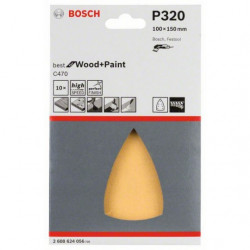 Bosch Pack de 10 disques abrasifs 100 x 150 mm 7 trous Grain 320 C470 Bosch Kobleo