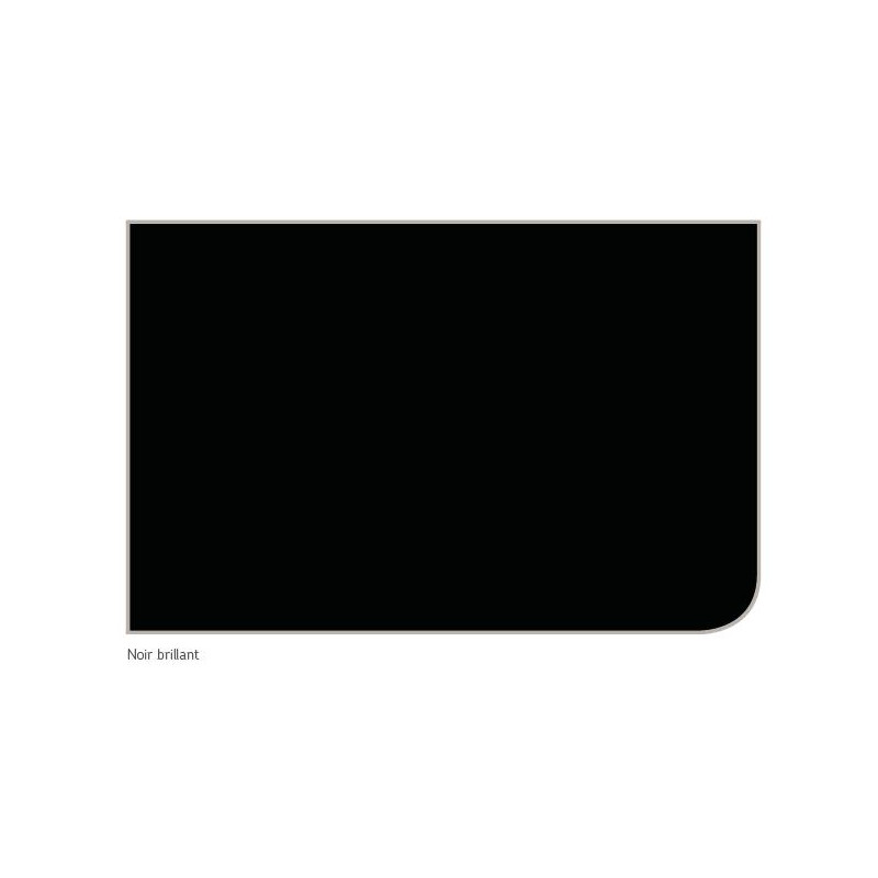 Akw Panneau mural noir brillant 2420x1200mm Kobleo