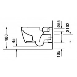 Duravit Pack WC suspendu Rimless 570 x 370 mm blanc 45290900A1 Duravit Kobleo