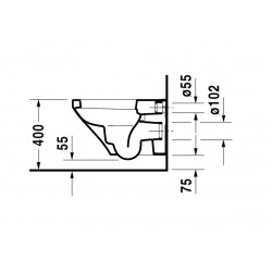 Duravit Pack WC suspendu DuraStyle 370 x 540 mm blanc 45300900A1 Duravit Kobleo