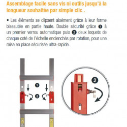Centaure Pack 390 mm Echelles de toit Aluminium 485039 Centaure Kobleo