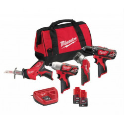 Milwaukee Pack de 4 machines 12V M12 BPP4A-202B Kobleo