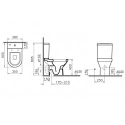 Sider Pack WC encombrement réduit double chasse 3/6 L Kobleo