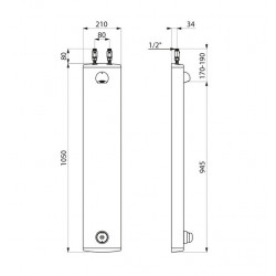 Delabie Panneau de douche TEMPOMIX M1/2 Temporisation ~30 sec Aluminium Kobleo Delabie Panneau de douche TEMPOMIX M1/2 Temporisation ~30 sec Aluminium Kobleo