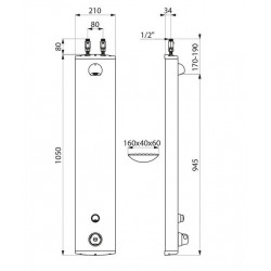 Delabie Panneau de douche SECURITHERM thermostatique temporisé ~30 sec Alu por Kobleo