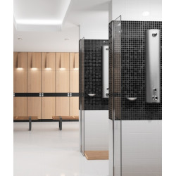 Delabie Panneau de douche SECURITHERM thermostatique temporisé ~30 sec Alumini Kobleo