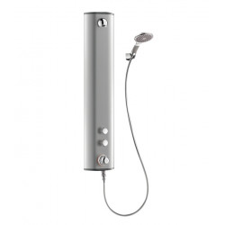 Delabie Panneau douche SECURITHERM thermostatique bicommande Alu douchette fle Kobleo