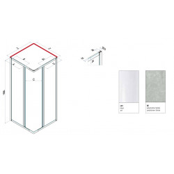 Samo Paroi douche d'angle ouverture coulissante 70-80cm setola Ciao Kobleo