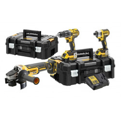 DeWalt Pack de 3 machines 18V 5Ah Li-Ion DCD796 DCG405 DCF887 DCK384P2T Kobleo