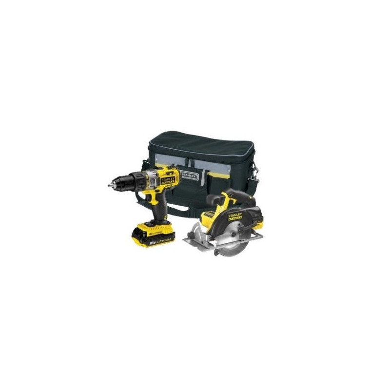 Stanley Pack perceuse percussion batterie scie circulaire batterie 18V 2Ah FMC Kobleo