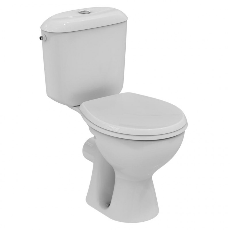 Ideal standard Pack WC prêt à poser avec abattant 655 x 395 cm sortie horizontale bla Kobleo
